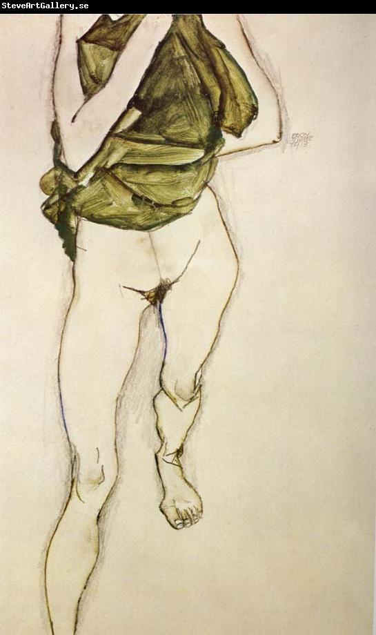 Egon Schiele Woman in Green Blouse